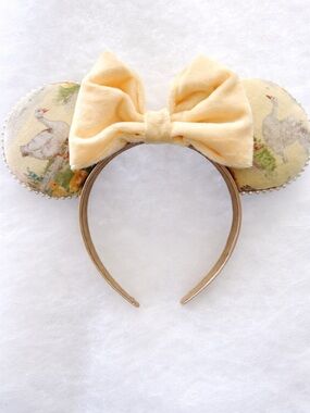 Duck Floral Minnie Ears Yellow Bow Disney Headband one silly goose birthday